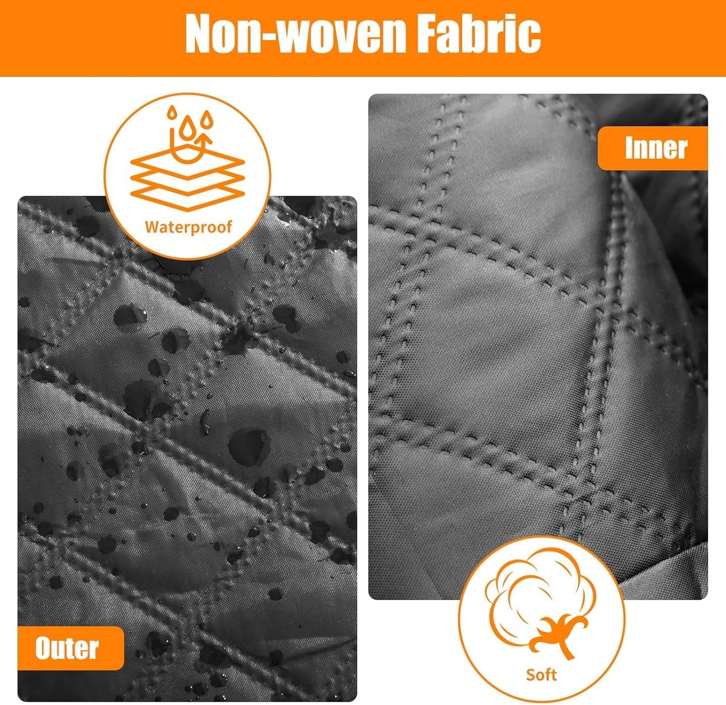 Windshield Cover for Ice and Snow, Heavy Duty 600D Oxford Fabric, Prevent Rainwater, Sunscreen, Snow Prevention, 6* Straps, 2*Rear View Mirror Sleeve, Extra Large Size for Car, SUV, Mpv and Sedans