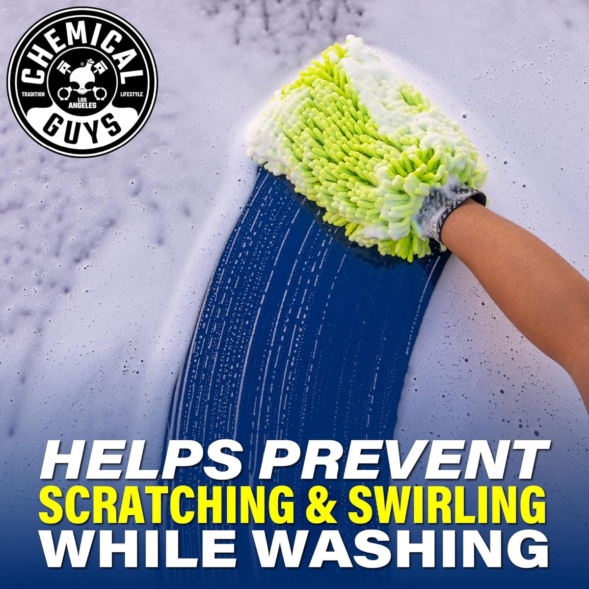 Chemical Guys, Chenille Microfiber Wash Mitt for Cars, Scratch-Free, 2 Pack