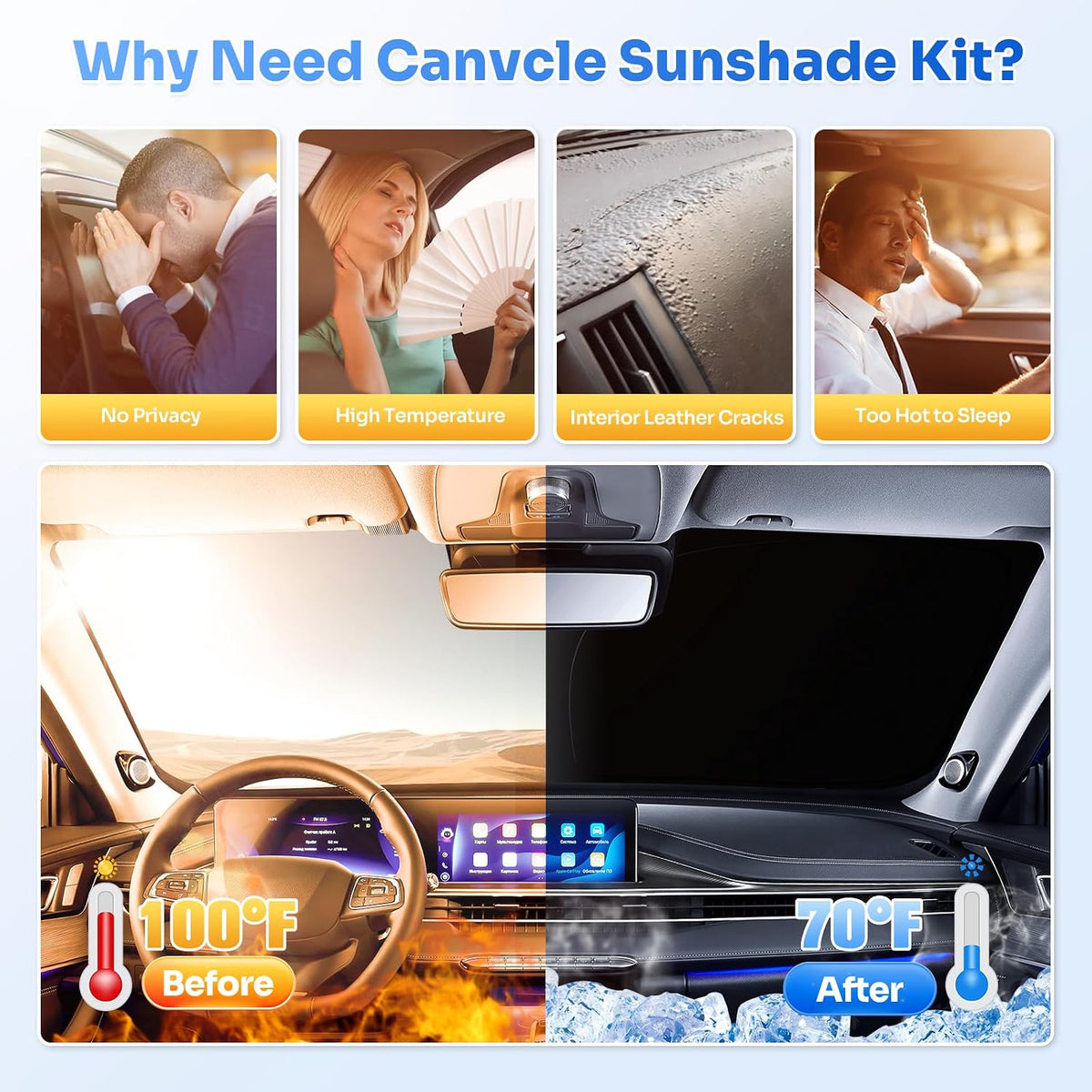 Canvcle Window Shades for 2015-2019 Subaru Outback Accessories Windshield Sun Shade Side Rear Window Covers Sunshade Sun Visor Shield Privacy Protection for Camping Keep Vehicle Cool Black 8PCS