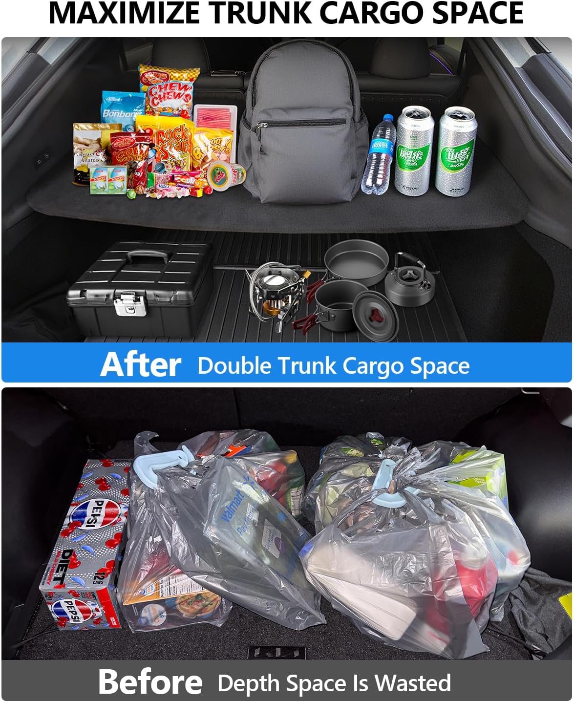 Trunk Cargo Cover for Tesla Model Y Juniper 2025 2026 Trunk Storage Board Model Y Accessories Storage Dividers Layered Partition Board Shield Shade Anti-Spy Luggage Privacy