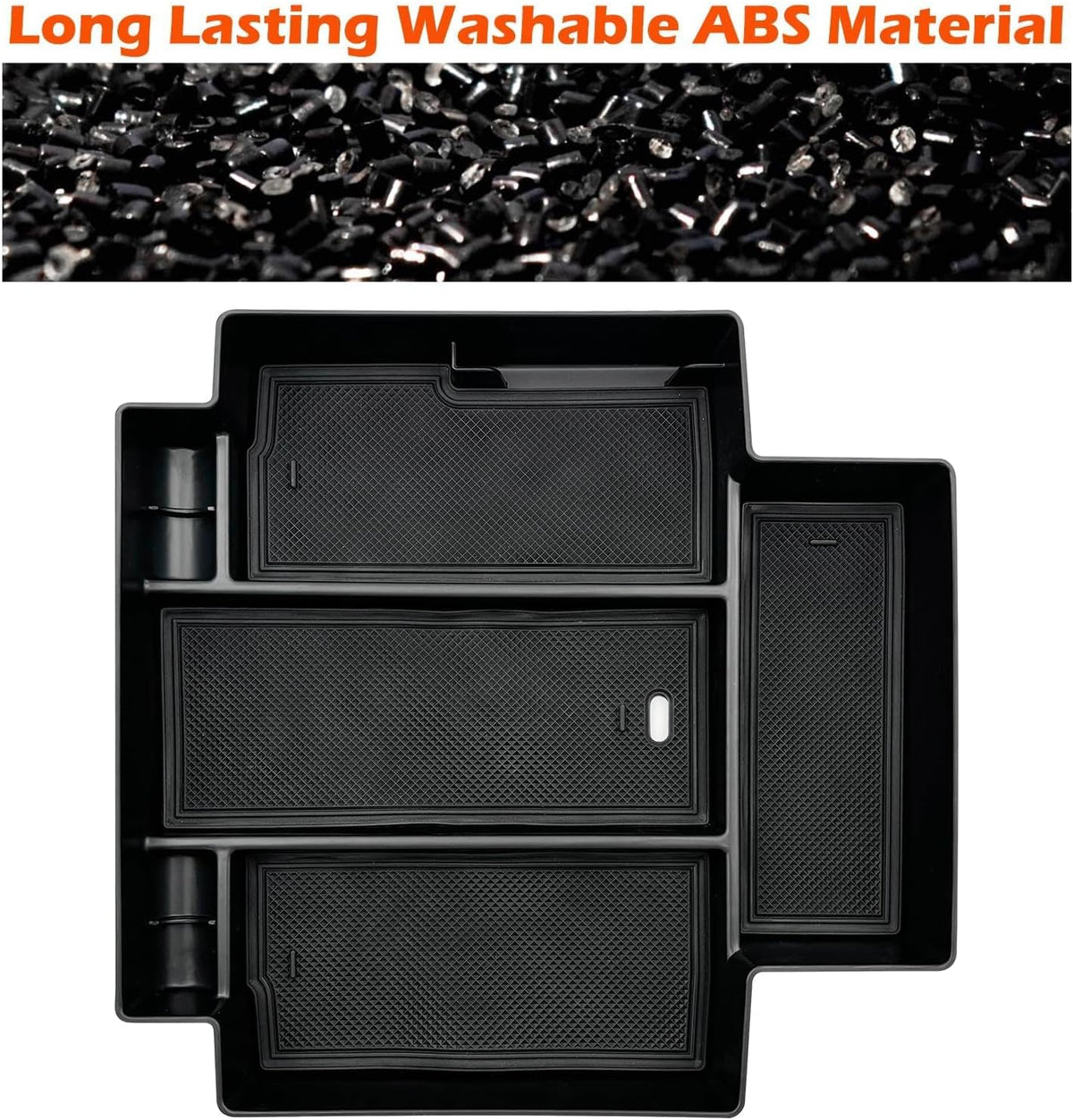 Center Console Organizer Accessories fits for 2021-2024 GMC Yukon Chevy Tahoe Suburban（ Only Fit for Power Sliding Console）（not for 2025 Models）