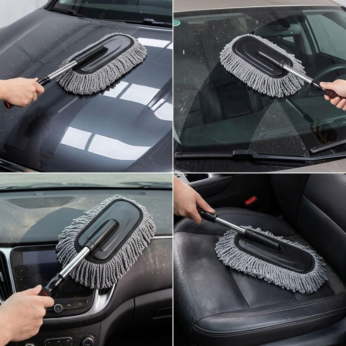 Microfiber Car Duster Scratch-Free, Car Dust Brush for Exterior Cleaning
