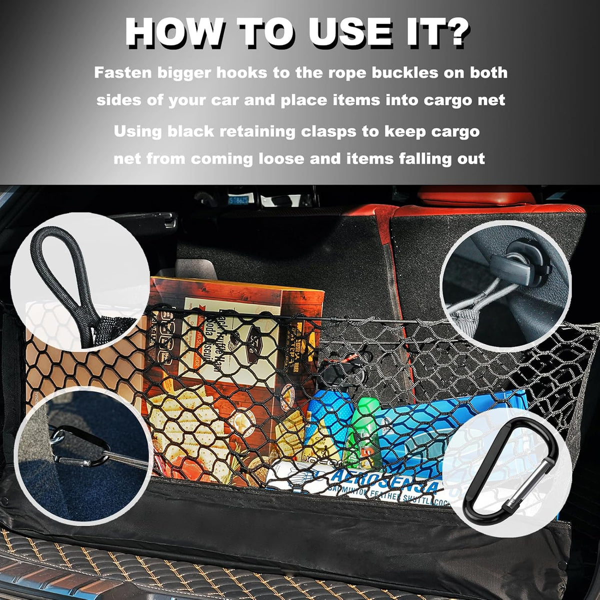 Cargo Net for Honda Pilot 2026-2022 Trunk Car Rear Tailgate Touring Netting