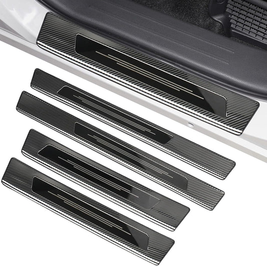 Stainless Steel Door Sill Protector for Toyota Sienna 2021-2025 2026 LE/XLE/XSE/Limited/Platinum Accessories Interior Door Entry Guard Cover Trim