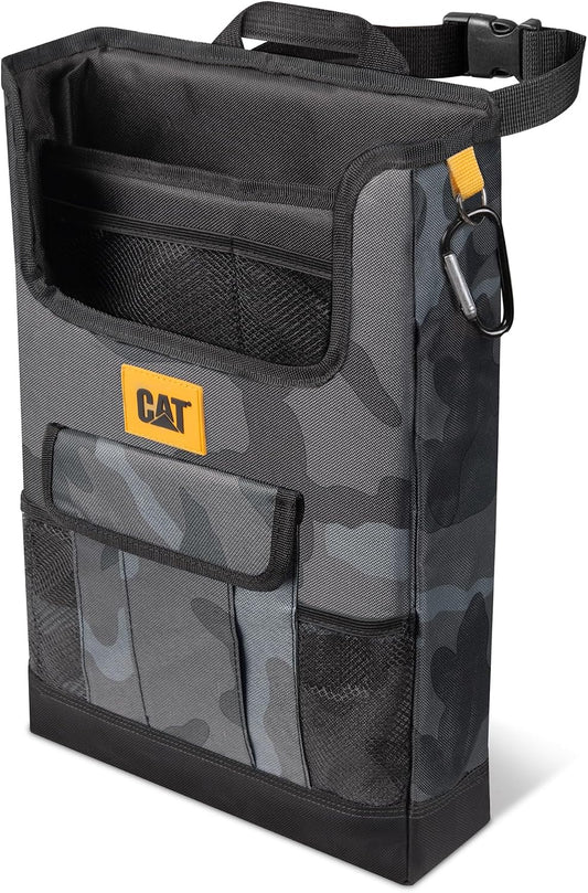 CAT® Car Seat Organizer for Cars Trucks SUVs, Removable Portable On-The-Go, Securely Attaches to Front or Rear Seats, Adjustable Straps, Car Accessories Compact Caddy for Travel Driving - Urban Camo