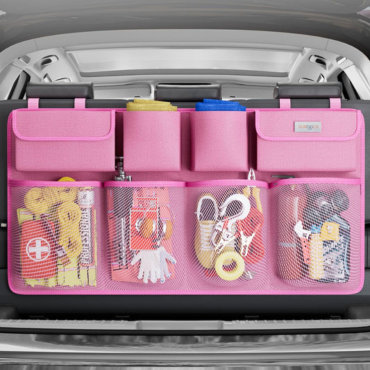 SURDOCA Car Trunk Organizer, LARGE CAPACITY(43 x 19 in) Car Storage Bag with 8 Pockets, 7X Upgraded Trunk Storage Organizer for Car, SUV, Truck, MPV