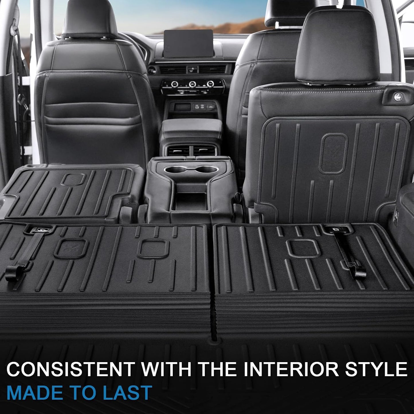 Kick Mats Backrest Mats for Honda Pilot 2026 2025 2024 2023, All Weather TPE 2nd Row Seat Back Protector Car Accessories for Pilot (Kick Mats)