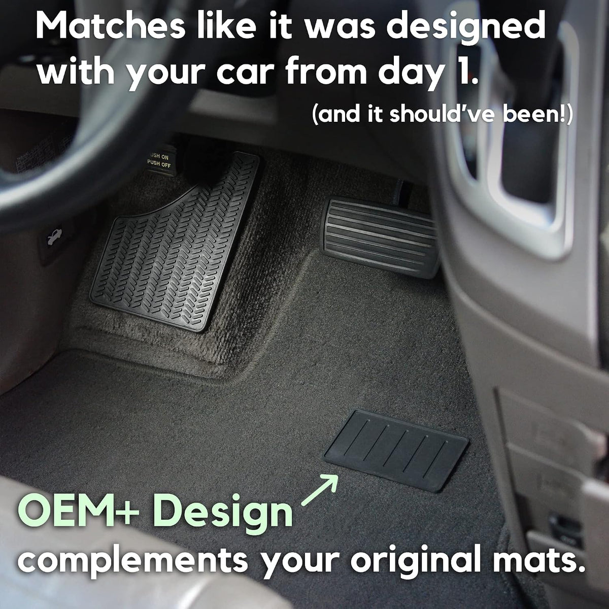 MatRx Automotive Floor Mat Universal Heel Protector Pad with Carpet Adhesive - Protect & Cover Holes, Rips, Tears, & Marks - Made in USA …