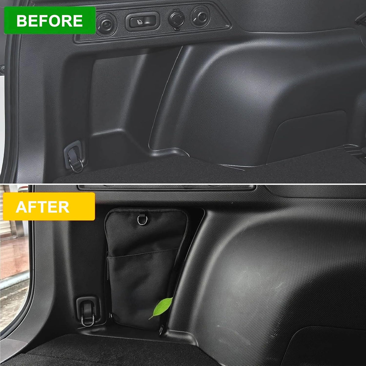 Car Trunk Organizer Pocket for Subaru Forester SK 2019-2024, Black