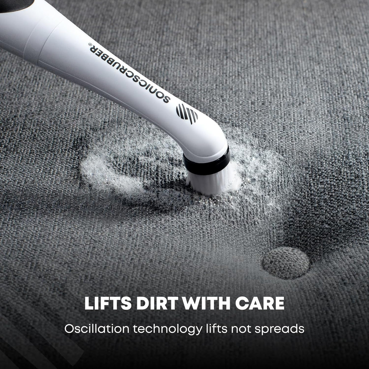 SonicScrubber Household Cleaning Brush Power Scrubber - Electric Spin Scrubber Brush for Home, Kitchen & Bathroom - Grout Cleaner & Removes Mould (Washing-Up System Spin Brush)