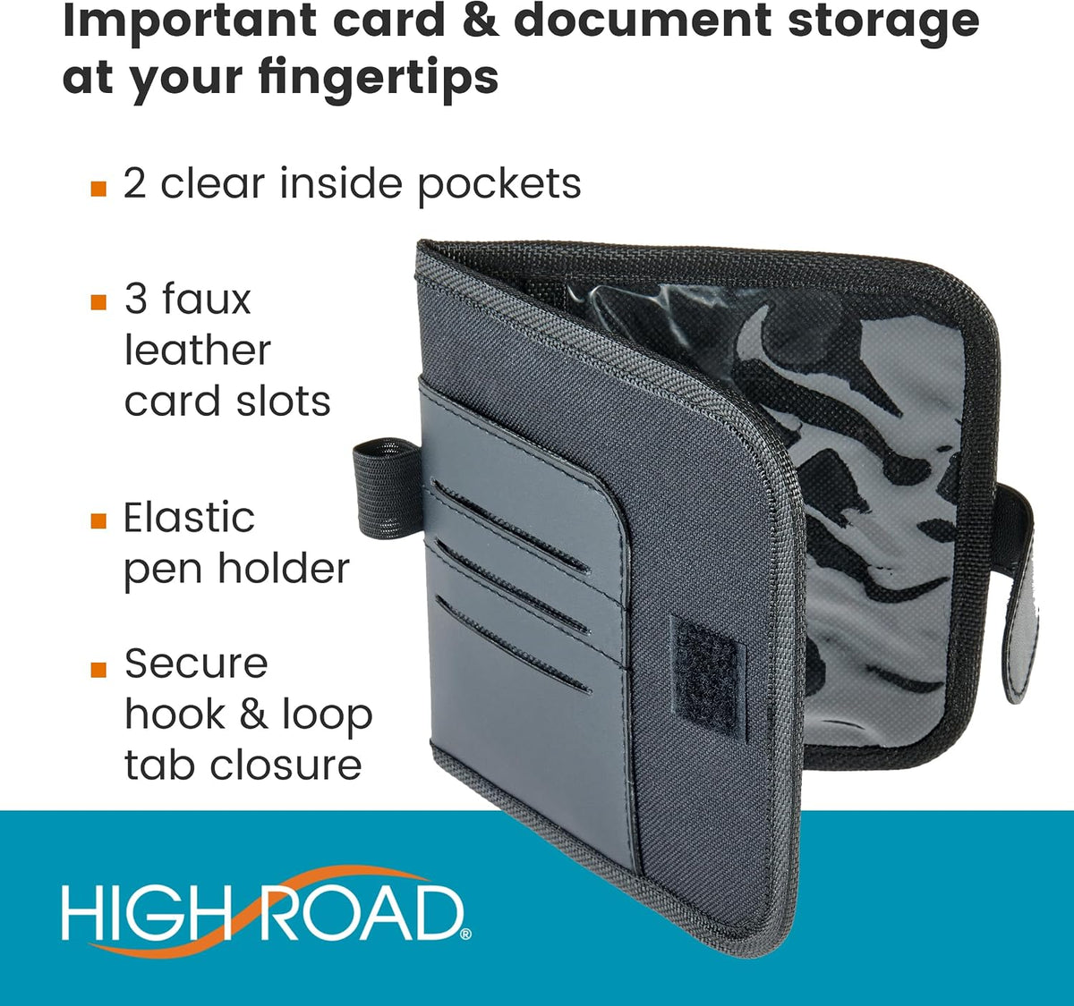 Sun Visor Registration and Insurance Card Holder and Car Document Holder