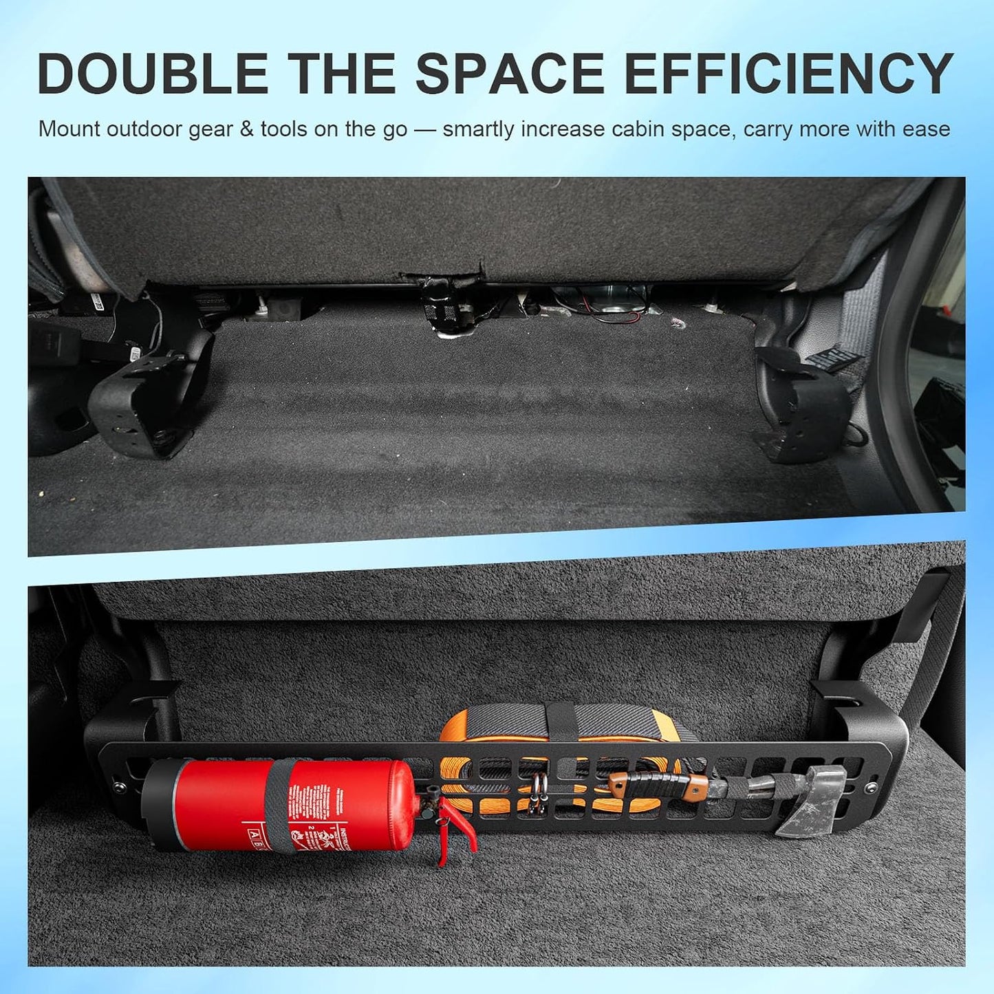 SZYANG Seat Bottom Divider Panel Compatible with 2015-2025 Ford F150 Under Seat Organizers Molle Panel Replacement for 2015-2025 F-150 Accessories