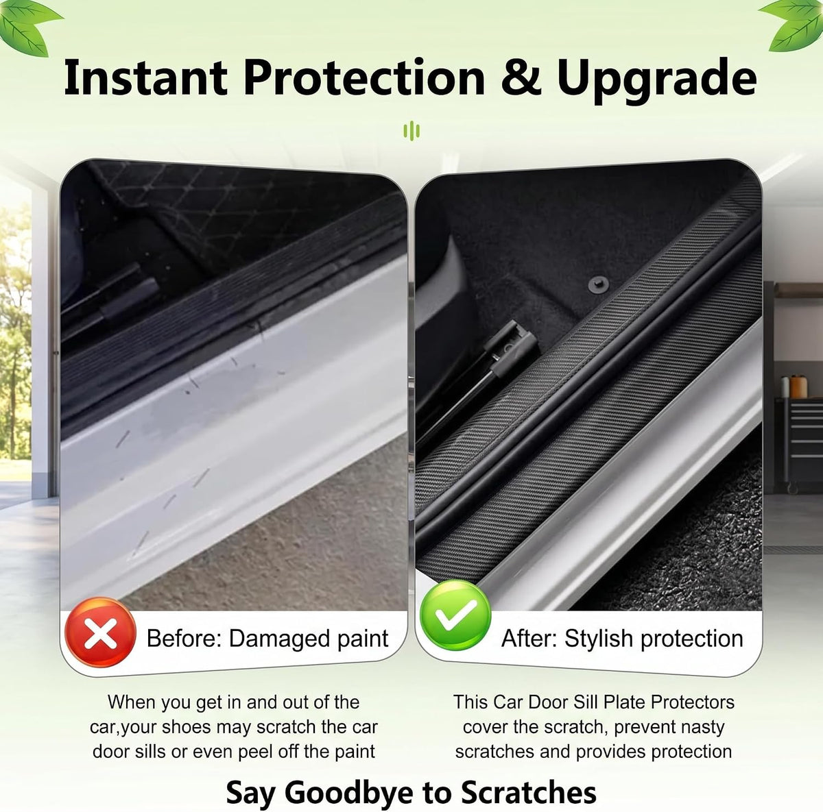 Door Sill Protectors for Chevy Silverado 2500HD 2026 2025-2020 4 Pcs