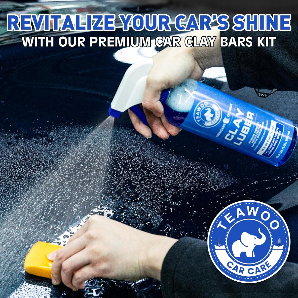 TEAWOO Clay Bar Kit, Car Detailing Kit for Car Detailing Cleaning