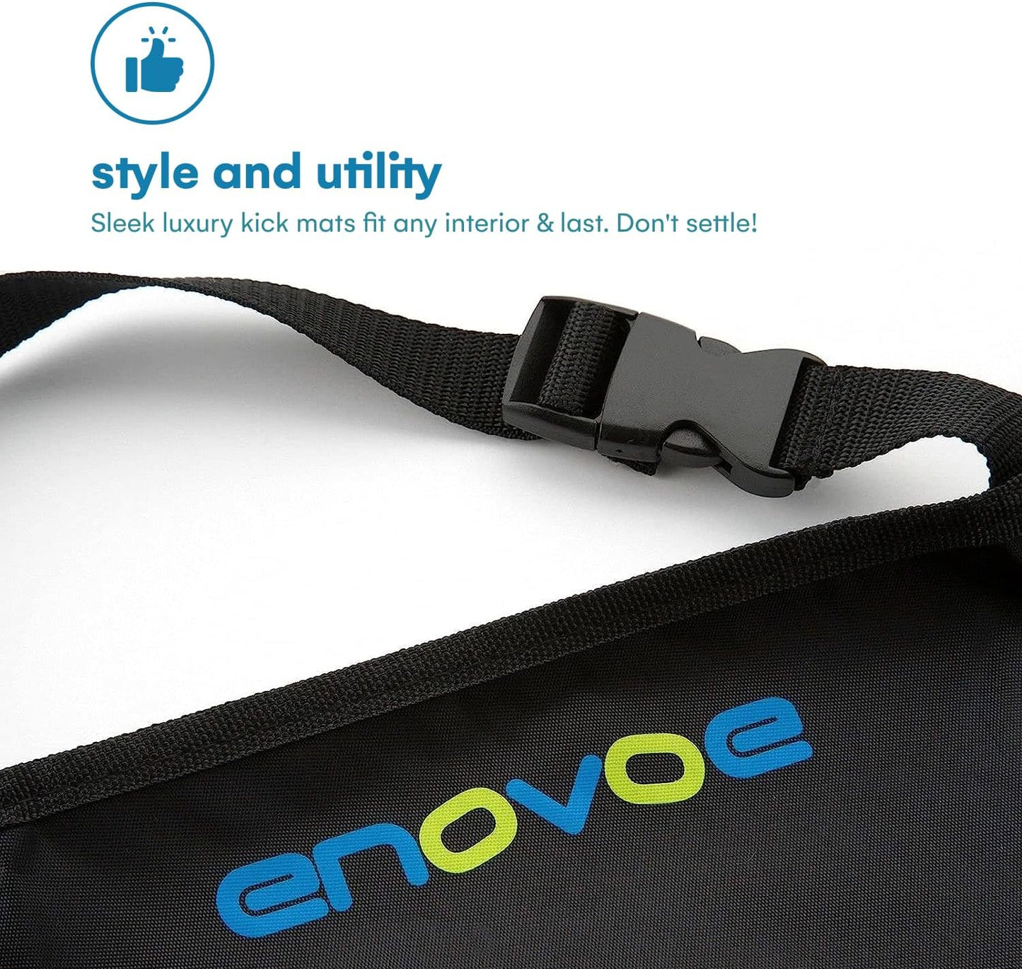 Enovoe Kick Mats Back Seat Protector for Kids - 2 Pack - Premium Quality Car Seat Back Cover Offers Waterproof Protection of Your Upholstery from Mud and Scratches - Backseats Kick Protector for Child