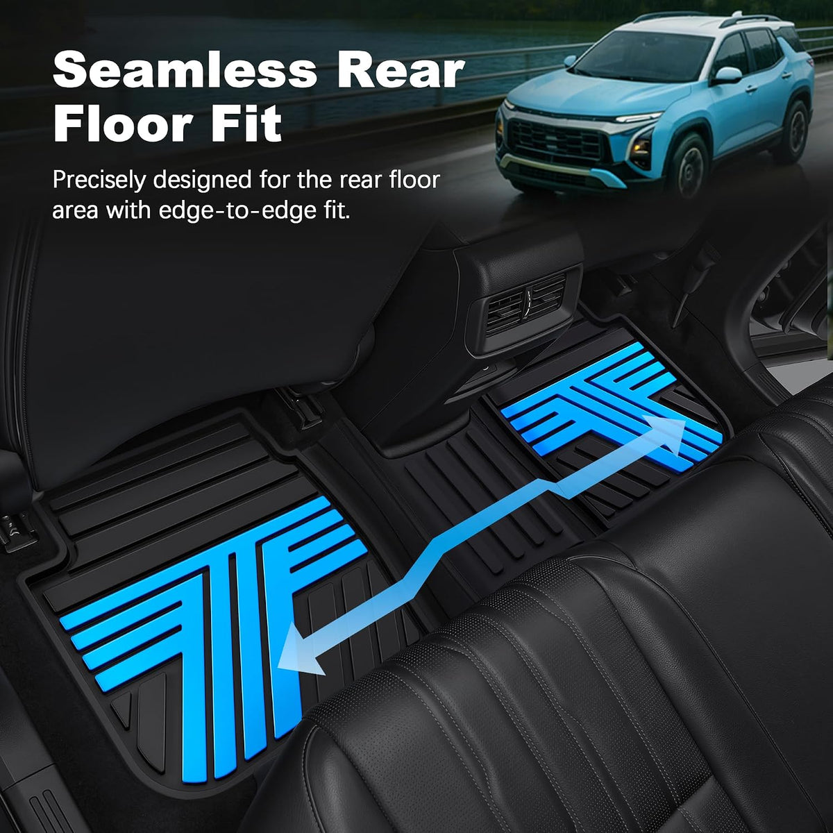 TTX LIGHTING Floor Mats for Chevy Equinox & GMC Terrain 2025-2026, Blue