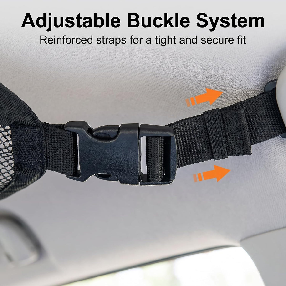 Double-Layer Car Ceiling Cargo Net, 31.5"x21" Heavy Load Car Roof Storage Organizer, Heavy Duty Roof Mesh, Fit for SUV Van Camping Road Trips, Van Life Essentials (Black)