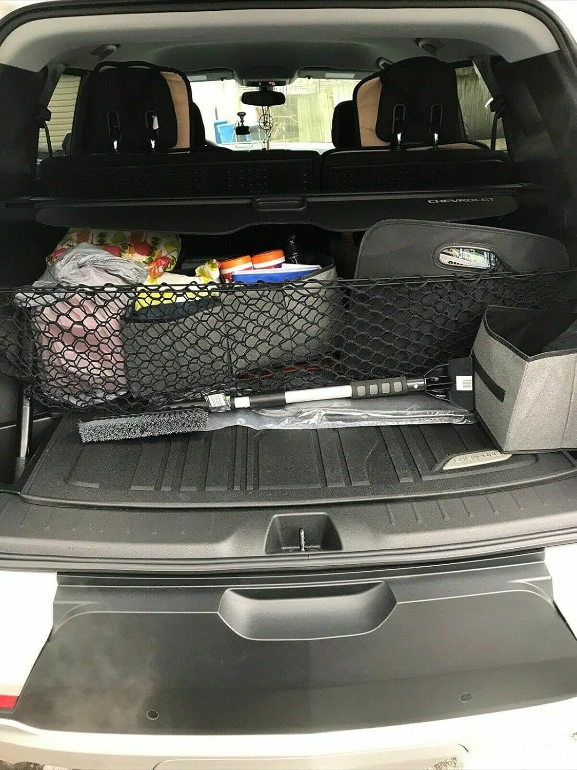 Trunk Organizer Cargo Net for Chevrolet Blazer 2019–2025 – Envelope Style Cargo Net for SUV – Premium Mesh Car Trunk Organizer Vehicle Carrier Storage – Compatible with Chevy Blazer