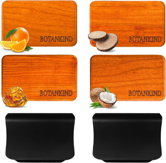 Car Air Freshener- Original Wood Air Freshener-Car Odor Eliminator for Visor Clip-Long Lasting Scent - 4 pack Included 2 Clips