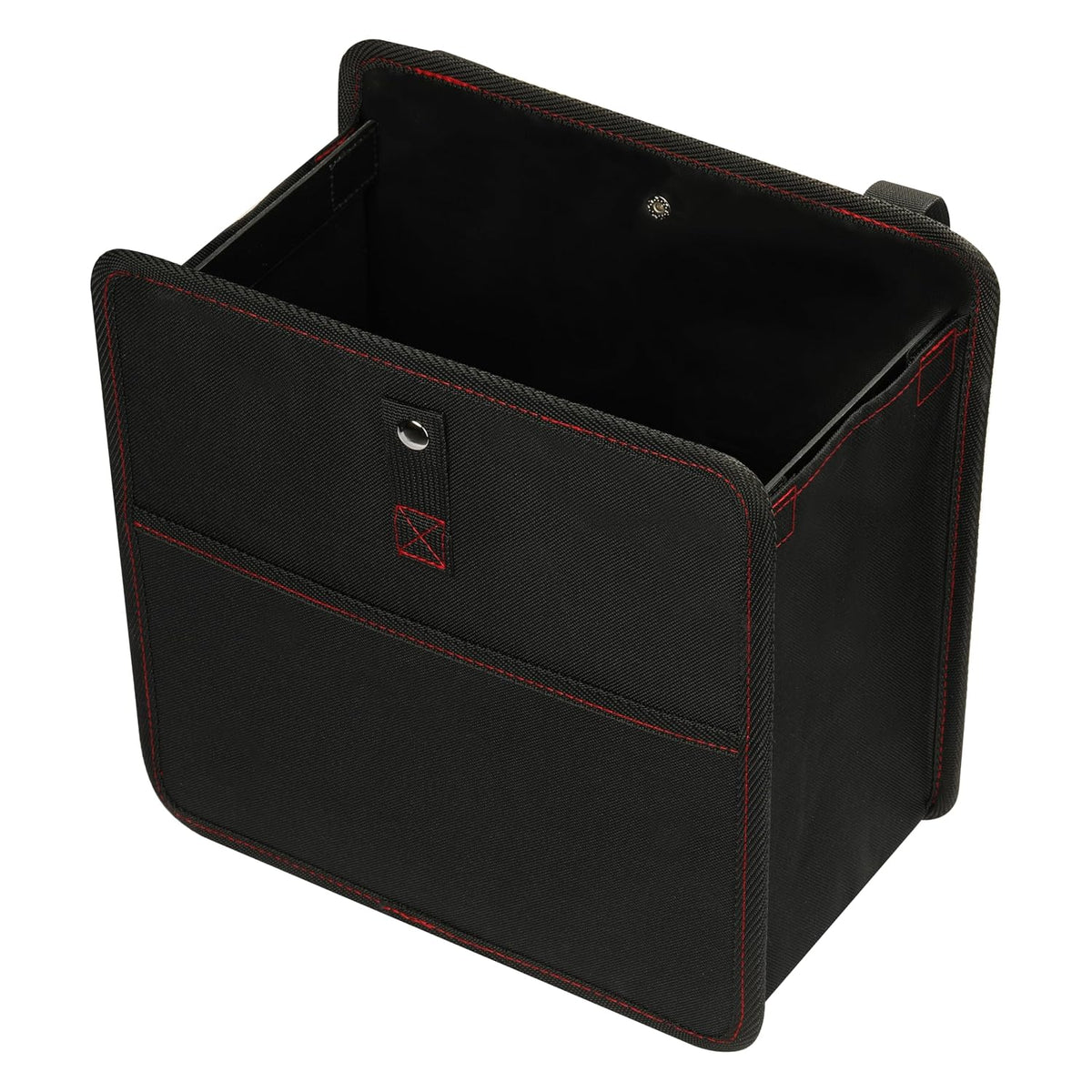 Simple Deluxe 3 Gallon Car Trash Can, Leak-Proof Car Garbage Can with Storage Pockets, Collapsible, Portable and Waterproof, Black