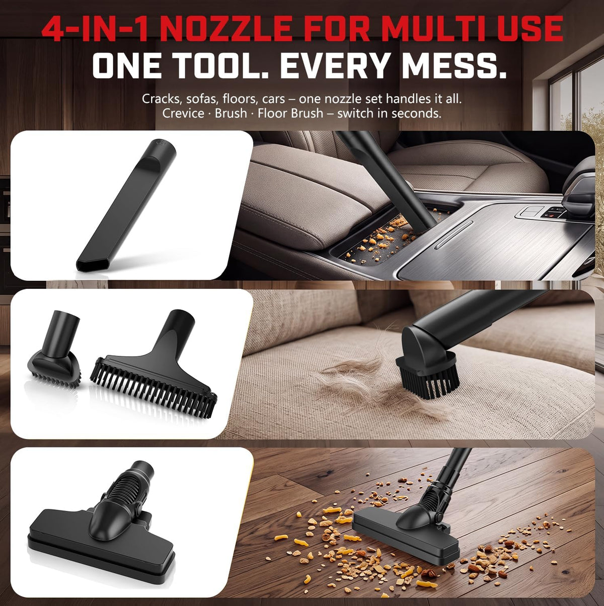 Cordless Vacuum Compatible with Milwaukee 18V Battery (No Battery)