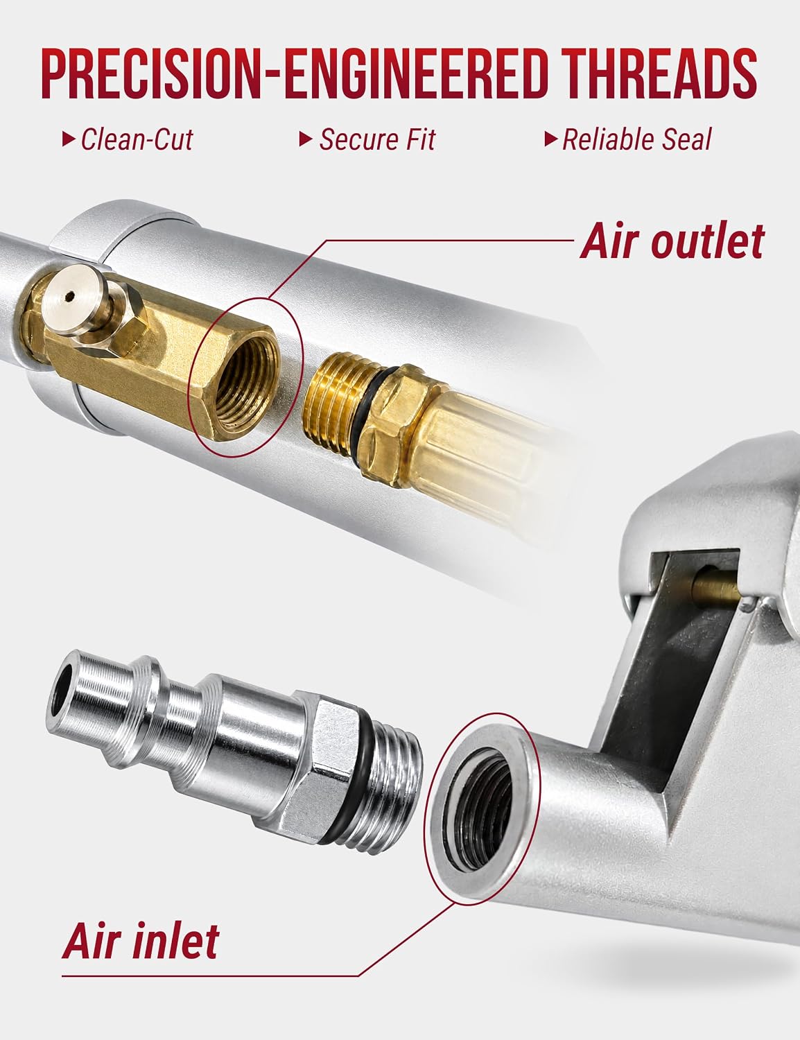 Heavy-Duty Digital Tire Pressure Gauge with Inflator, 5-230 PSI