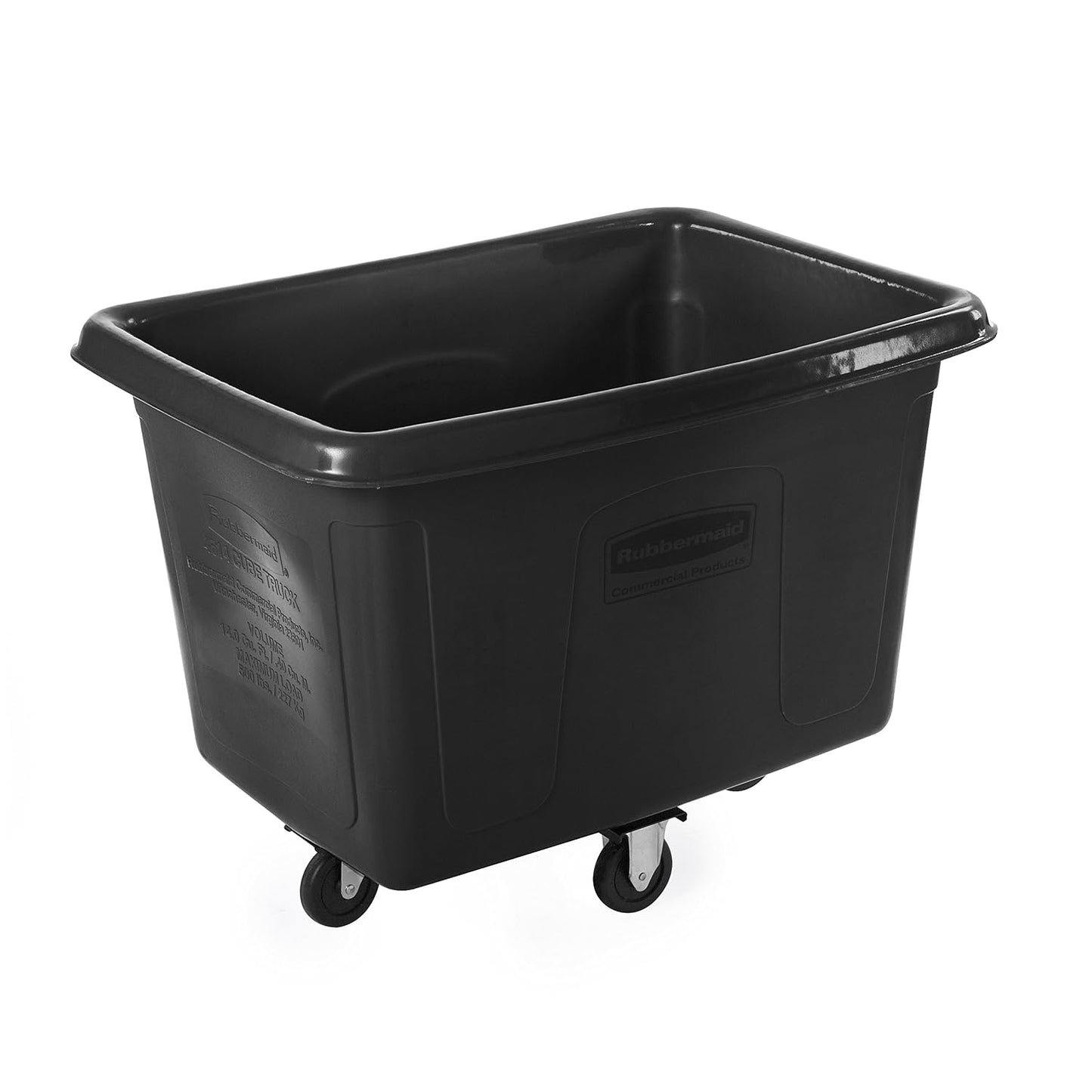 Rubbermaid Commercial 461673BE Recycling Cube Truck, Rectangular, Polyethylene, 500lb Cap, Blue