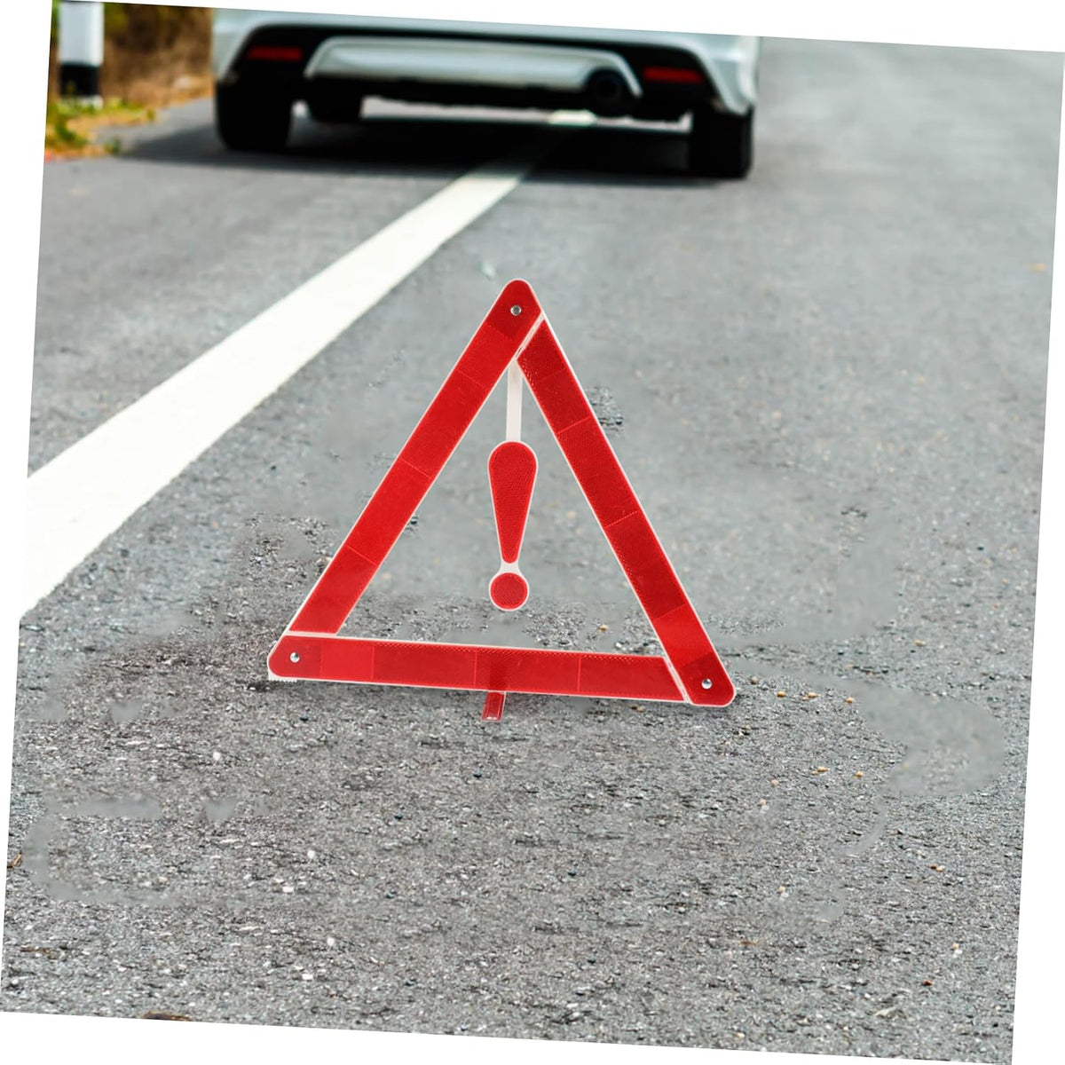 2Pcs Car Warning Triangle Sign Portable Plastic Safety Tripod