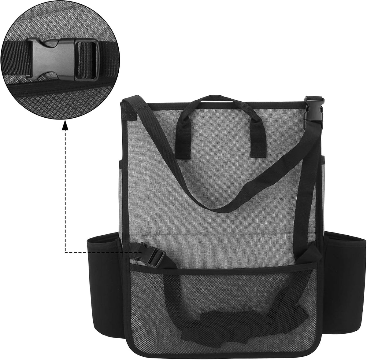 LUXJA Front Car Seat Storage Organizer, Gray