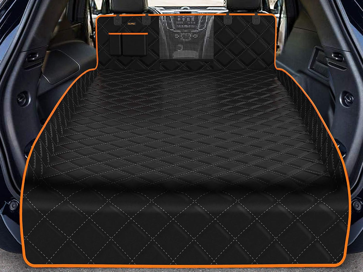 Dog Cargo Liner for Large SUV, Waterproof Dog Cargo Cover with Bumper Flap Protection Durable Car Trunk Mat for Pets Keep Your Vehicle Trunk Clean Universal Fit X-Lager SUV Car Seat Cover