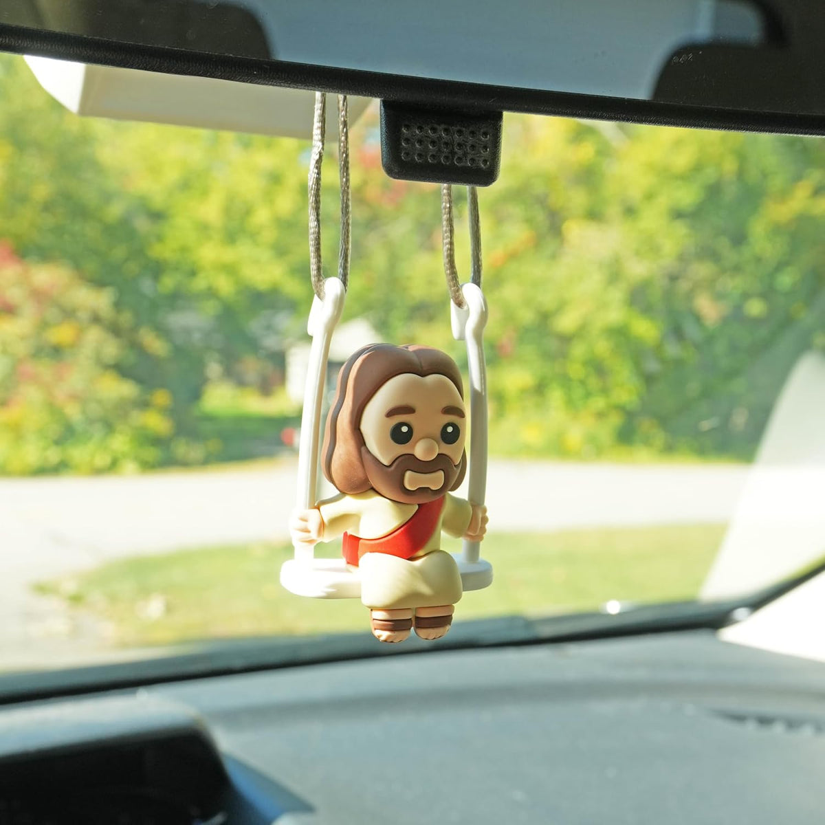 Funny Hanging Mirror Swing – Quirky and Unique Decor for Car Rearview Mirror, Bedroom or Living Room - Alien
