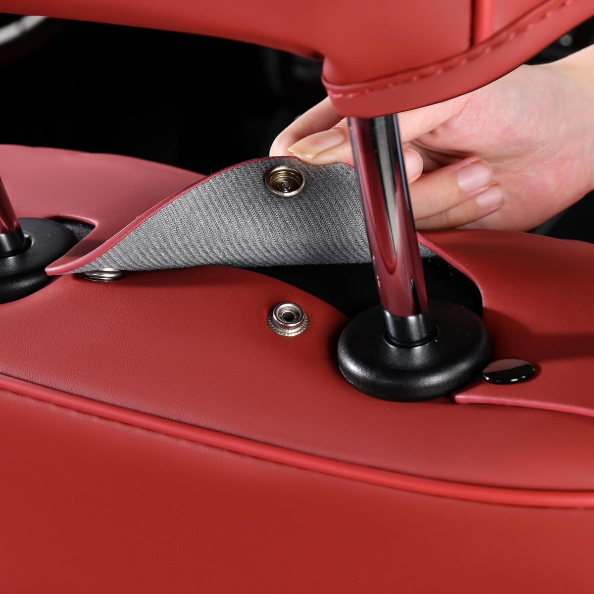FLORICH Leather Car Seat Covers Luxury Front Car Seat Cover Automotive Car Seat Covers Waterproof Car Seat Protector Cushion Universal Fit for Most Cars Trucks SUV, Red