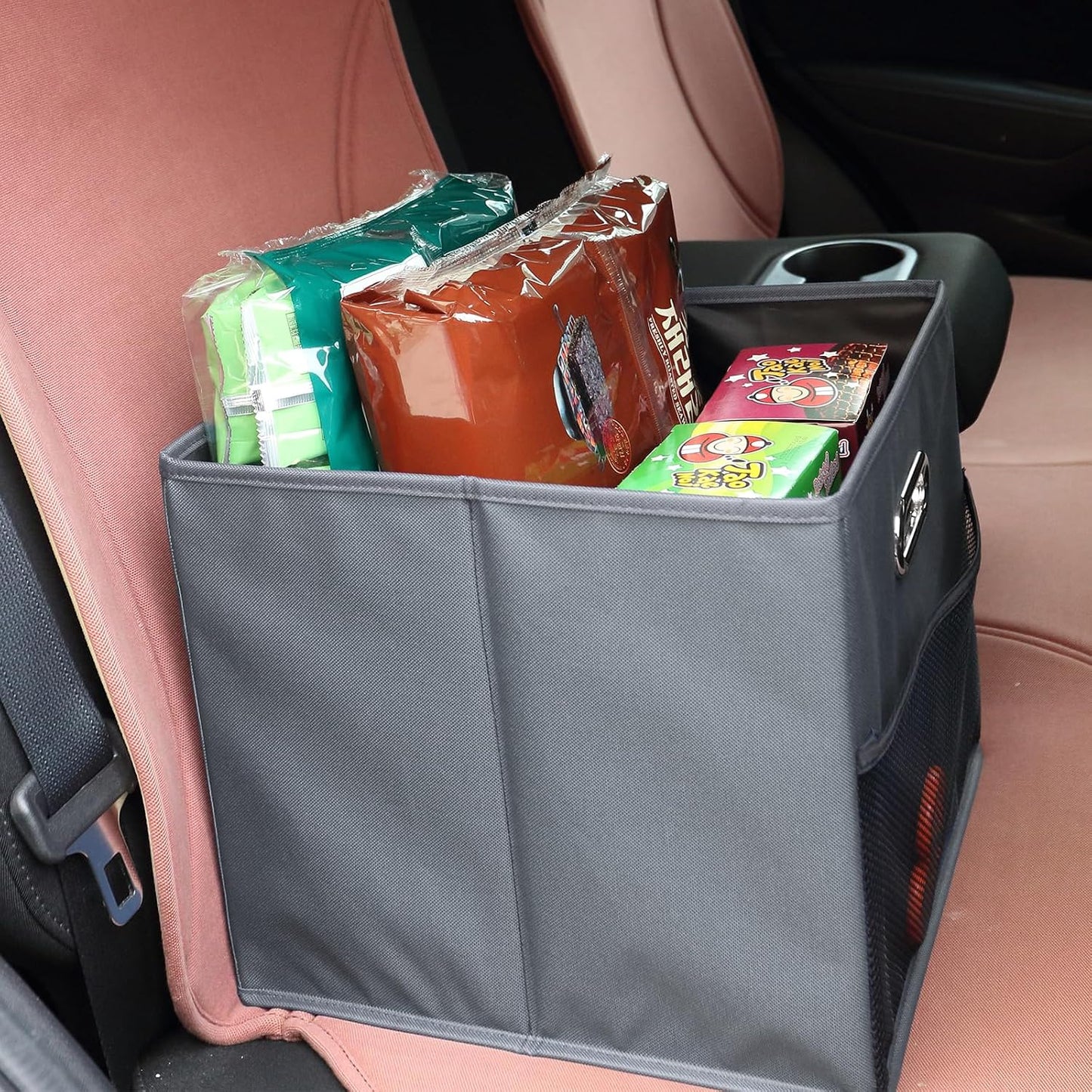Foldable Car Trunk Organizers, Collapsible Storage Bins with Leakproof Liner, Waterproof Multipurpose for SUV, 2 Pack, Grey
