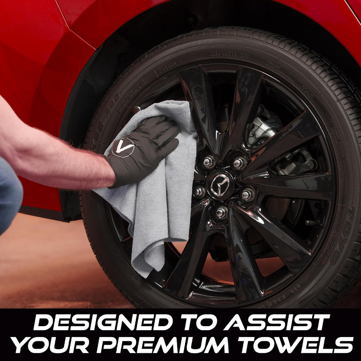 VIKING Utility and Drying Microfiber Towels for Cars 24 x 24 Inch, 12 Pack