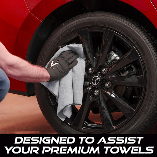 VIKING Utility and Drying Microfiber Towels for Cars 24 x 24 Inch, 12 Pack