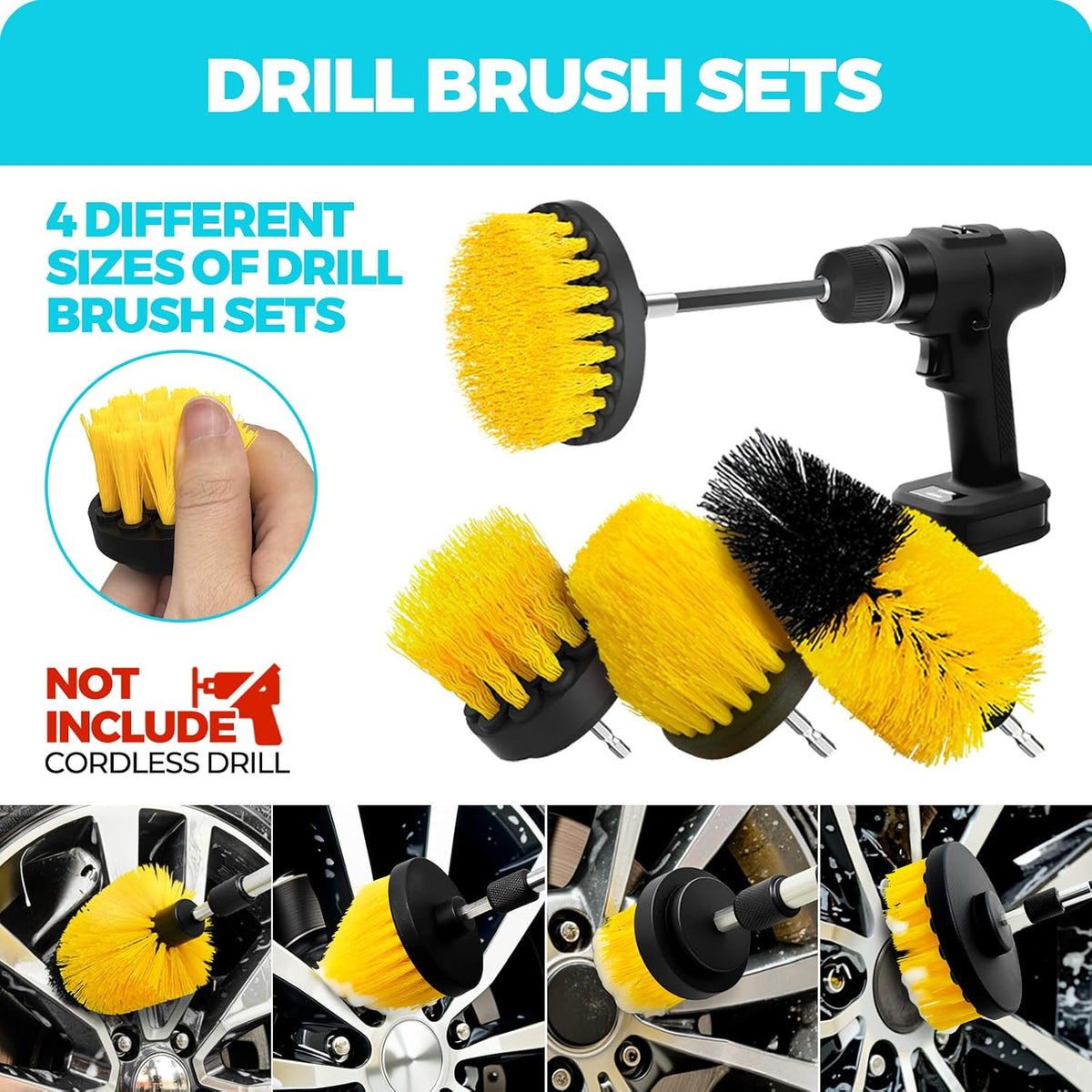 ALFLOD 30Pcs Car Detailing Kit for Interior, Exterior and Wheel Cleaning