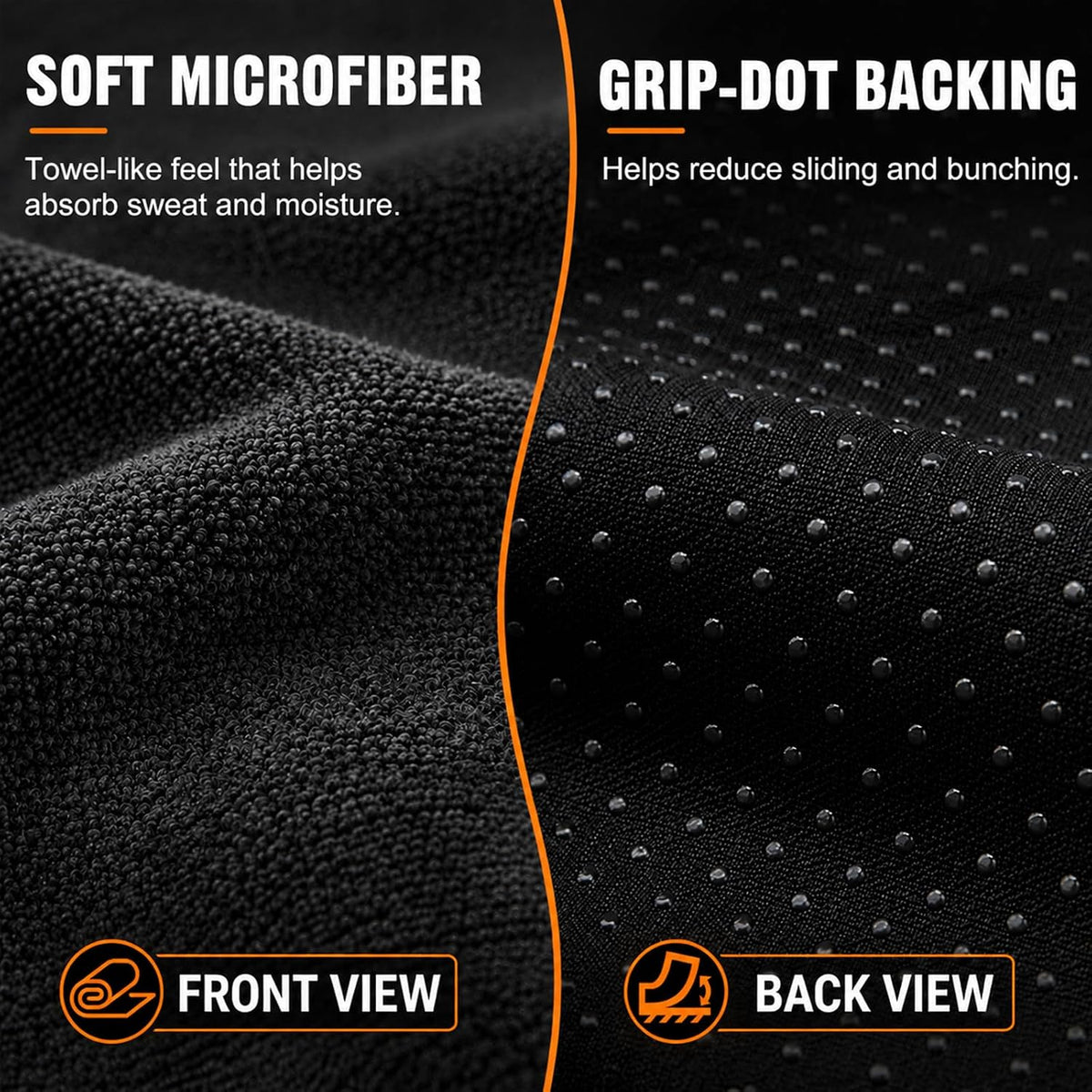 Car Seat Cover Towel for Cars, SUVs, Vans and Trucks, 2 Pack, Black