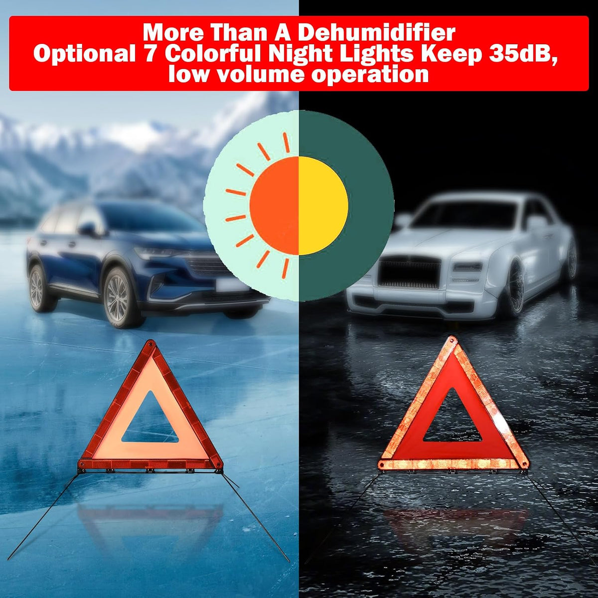 Emergency Warning Triangles, 6 Pack with Packaging Foldable Warning Reflective Triangle Warning Kit, Emergency Triangle for Vehicles, Car Road Reflective Kit for Vehicles Breakdown