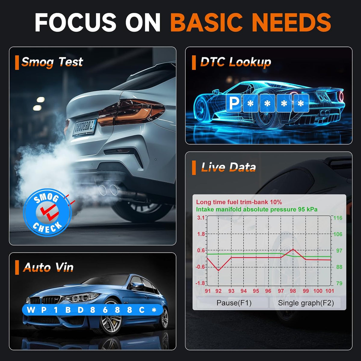FOXWELL NT630 Plus ABS/SRS OBD2 Scanner, ABS Auto Bleed, Oil EPB SAS Resets