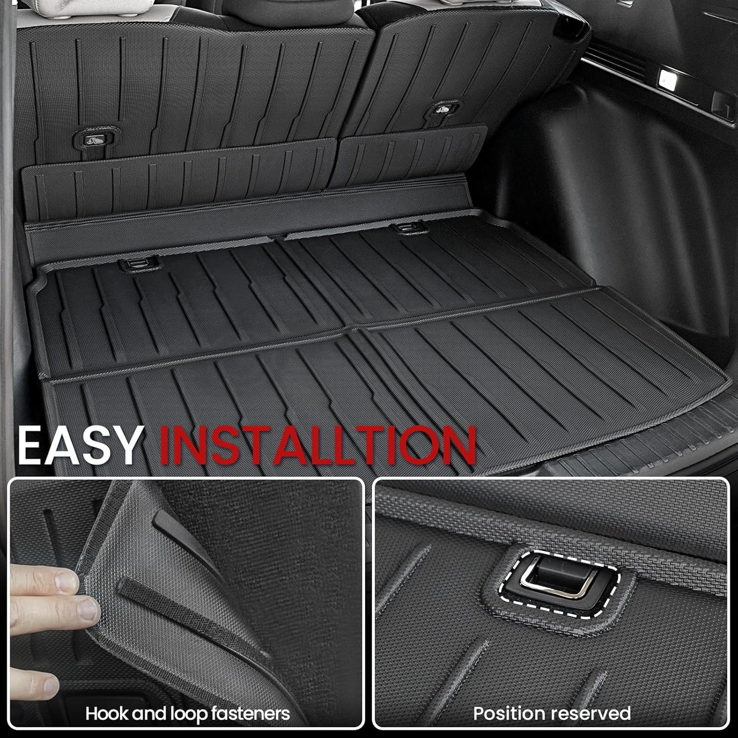Floor Mats Cargo Mat Set for Honda CRV 2026 2025 2024 2023 Car Mat Accessories(Include Hybrid), All Weather TPE Cargo Liner Door Sill Protectors for CR-V Gas Hybrid(Full Set Mats)