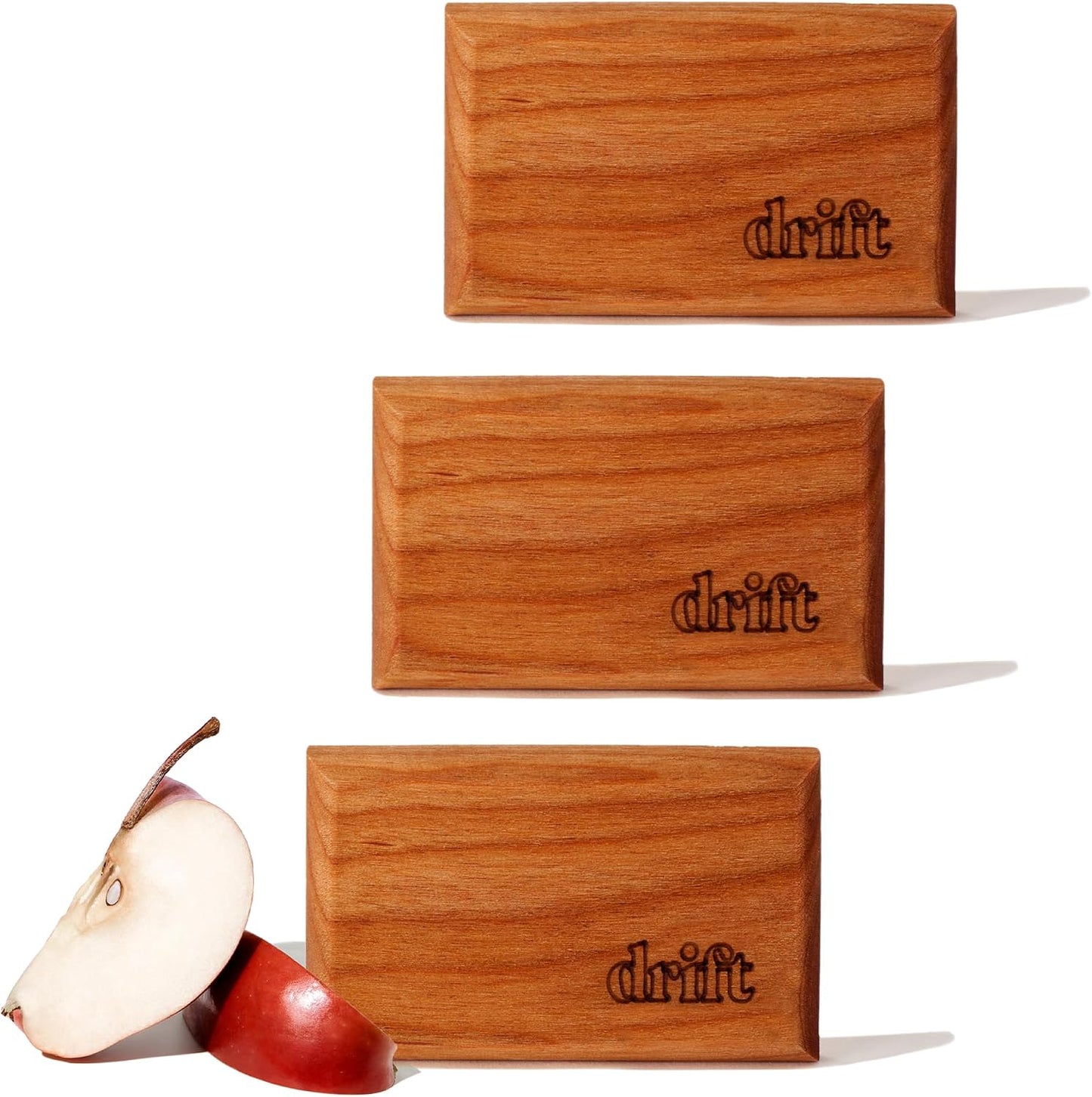 Drift Car Air Freshener - The Original Wood Air Freshener - Car Odor Eliminator - Long Lasting Scent - Metal Clip - Essential Oils - Clean Ingredients - Open Air Scent 3 Pack Refill - NO CLIP INCLUDED