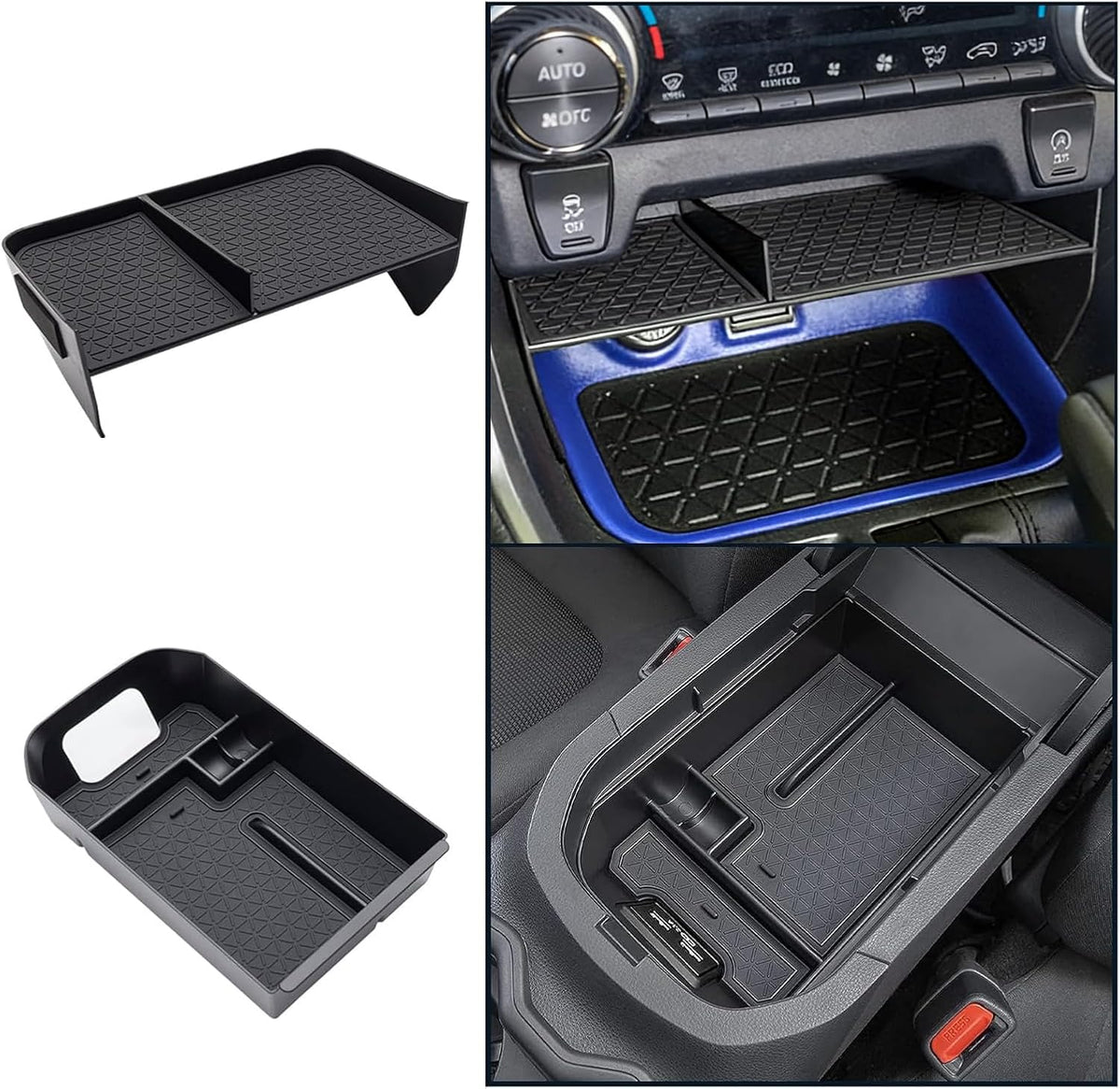 JDMCAR Upgraded Center Console Organizer Compatible with Toyota RAV4 2025 2024 2023 2022 2021 2020 2019 Interior Accessories, Gear Shift Storage Tray Secondary Box Insert Divider - 2pcs