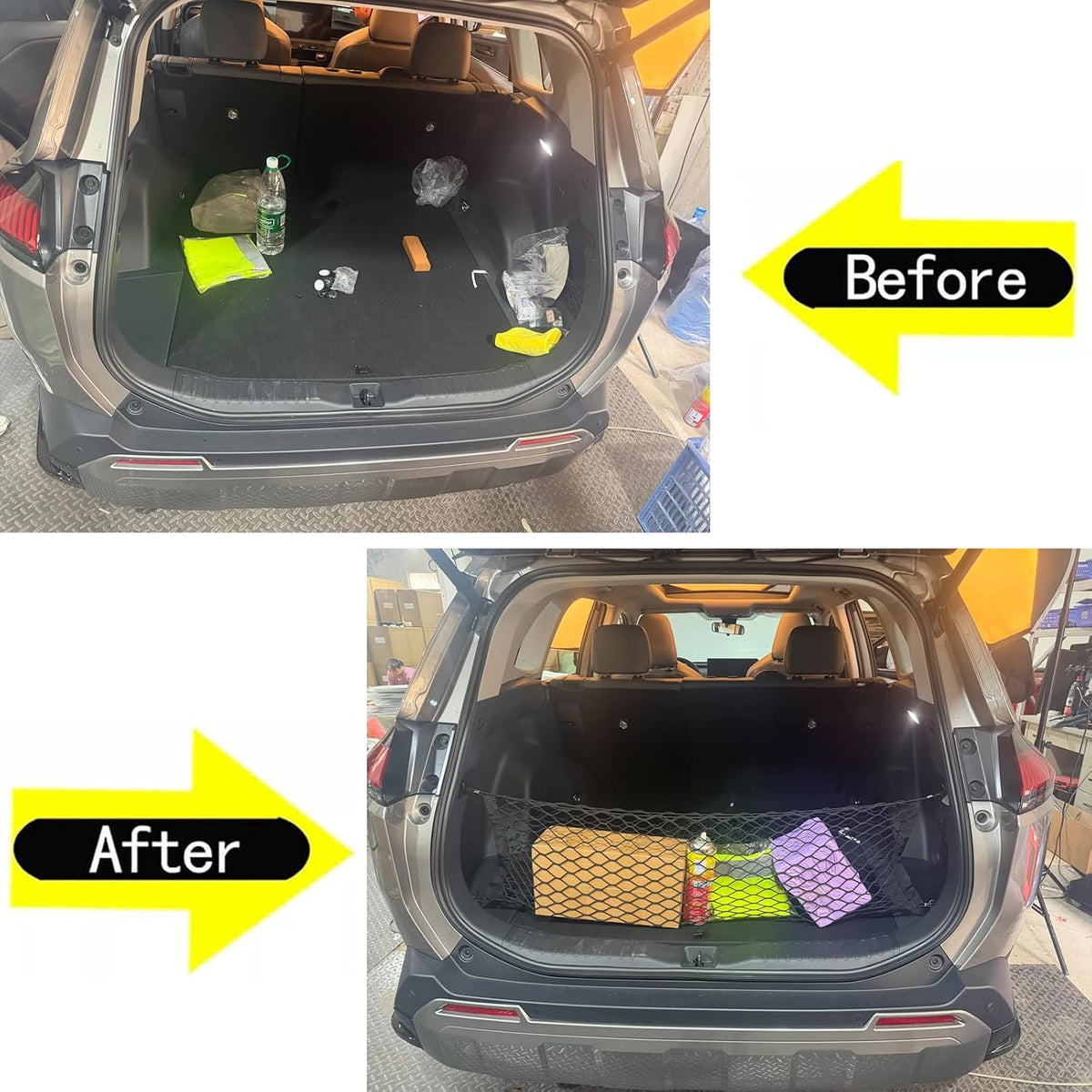 Rear Trunk Envelope Mesh Cargo Net Suitable for 2026 Toyota RAV4 Hybrid LE Limited SE Woodland Edition XLE Premium XSE Plug-ln GRSport Rear Trunk Mesh Cargo Storage Net Bag