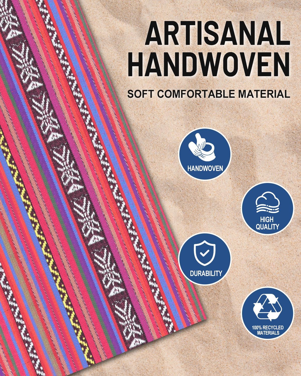 Baja Saddle Blanket Car Seat Covers Front Set 6PCS, Pink
