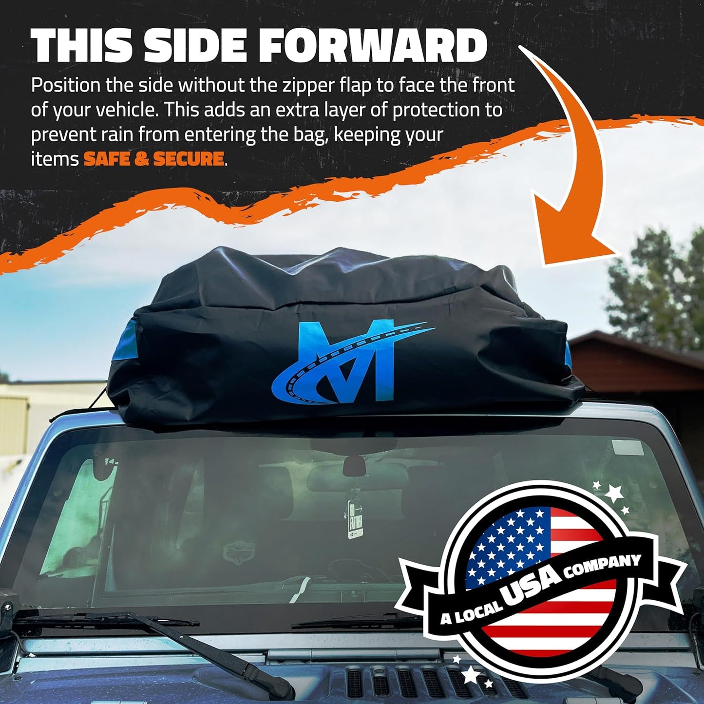 Mockins 35 Cu Ft XL All-Weather Car Rooftop Cargo Carrier Bag 80"x40"x19" | Vehicle Soft-Shell Carriers for Vehicles With or Without Roof Racks | Secure Luggage Bag for Car Roof Storage & Accessories