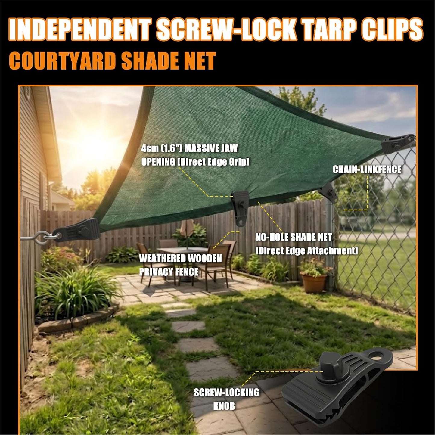 Adjustable Bungee Cords with Hooks Heavy Duty Outdoor (26 Pcs), 3mm Steel Core Anti-Scratch Hooks, Premium Elastic Cord Set with Tarp Clips & Ball Bungees for Camping Gear, Tie Downs & Garage