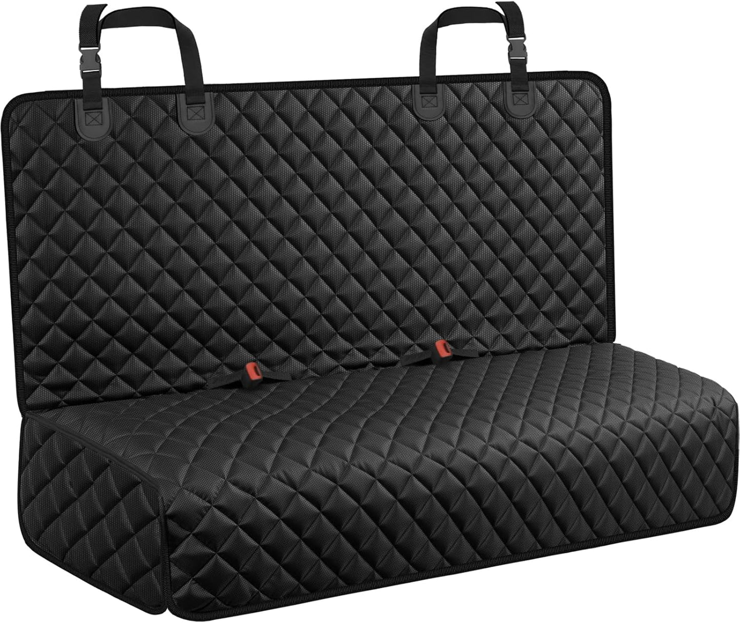 URPOWER PU Leather Dog Car Seat Cover for Back Seat, Waterproof Non-Slip Bench Seat Protector for Dogs, Easy-Clean Scratch-Resistant Pet Seat Cover for Mid-Size Cars & Mid-Size SUVs