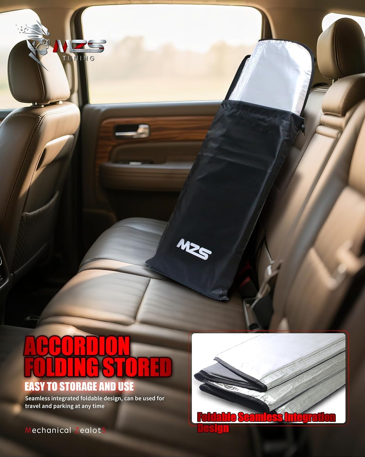 MZS Windshield Sun Shade for Silverado Sierra 1500 2500HD 3500HD 2019-2026