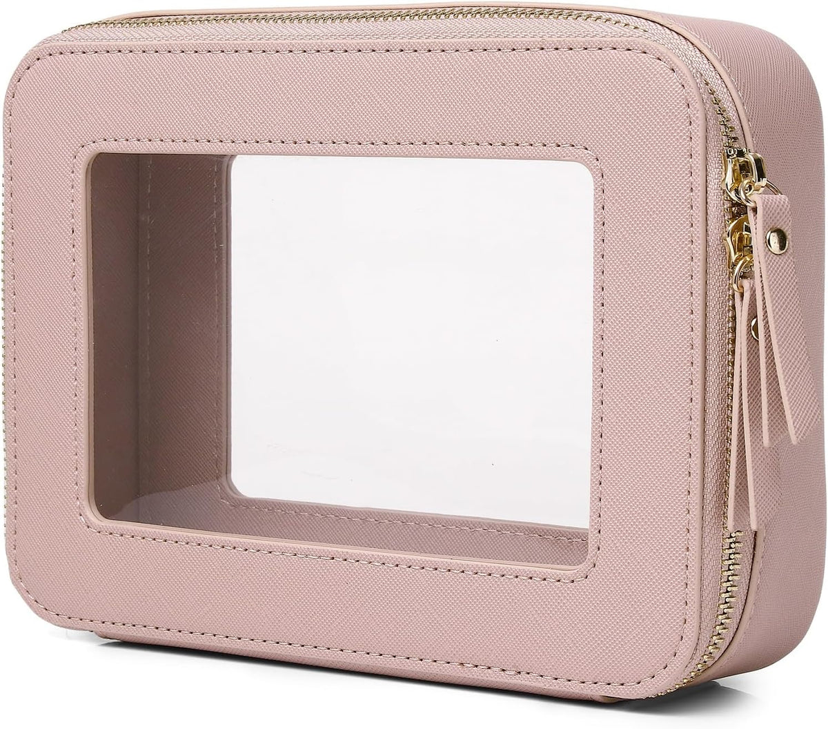Pinkmik Clear Makeup Bag, (Pink, M)