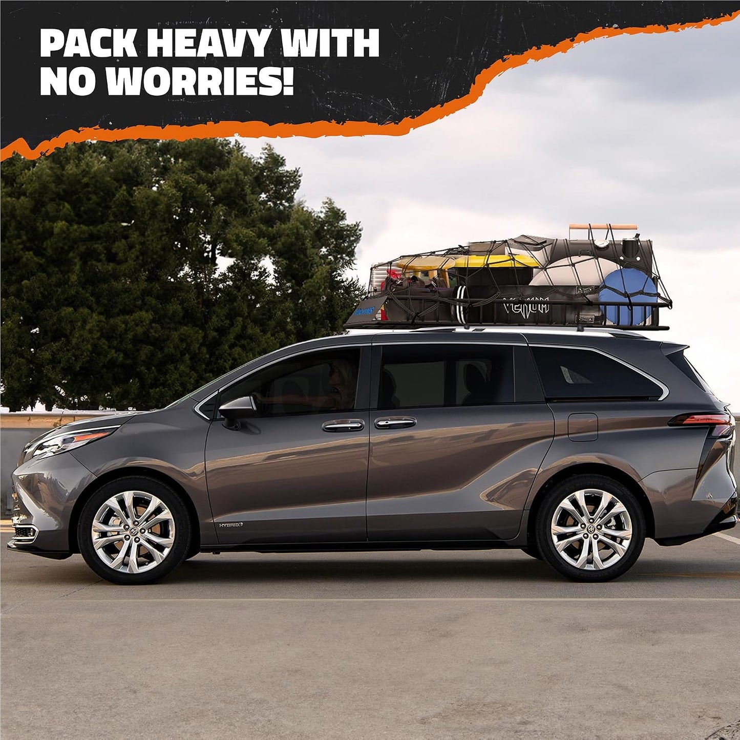 Mockins 84"x39"x6" XL Extendable Roof Rack Cargo Carrier & 35 CuFt Waterproof Cargo Bag for Top of Car | 3 Length Sizes: 40", 63", 84" Luggage Rack for SUV Car & Truck with Roof Basket Accessories